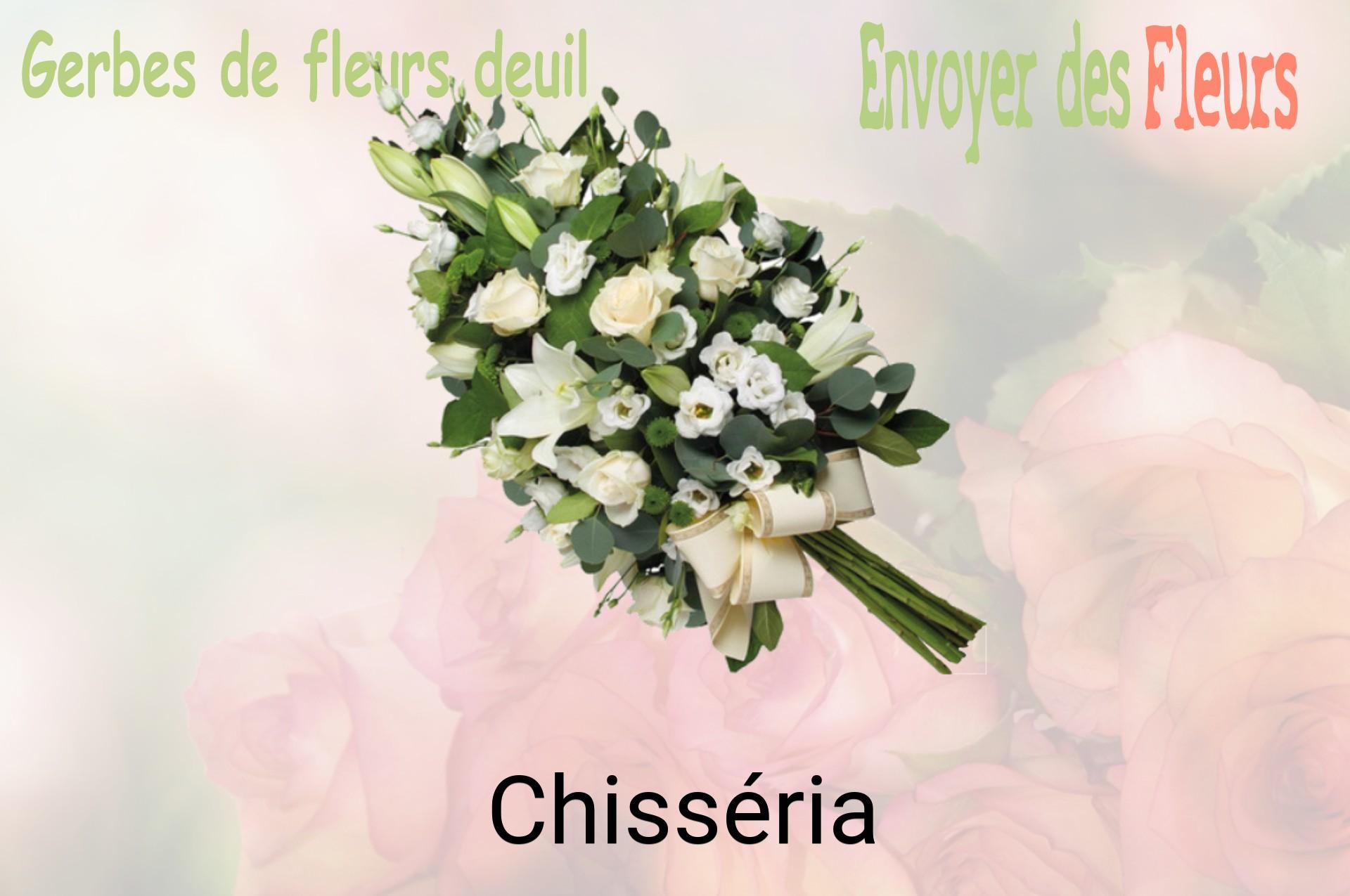 Gerbe de fleurs de deuil livrée à Chisséria